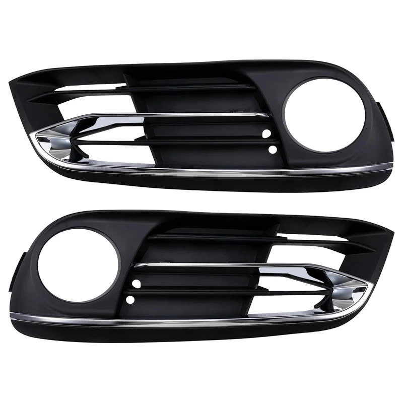 

1Pair Front Bumper Fog Light Frame Lamp Trim Grill Cover For BMW 5 Series F10 F11 Sedan 51117342391 51117342392-N25R