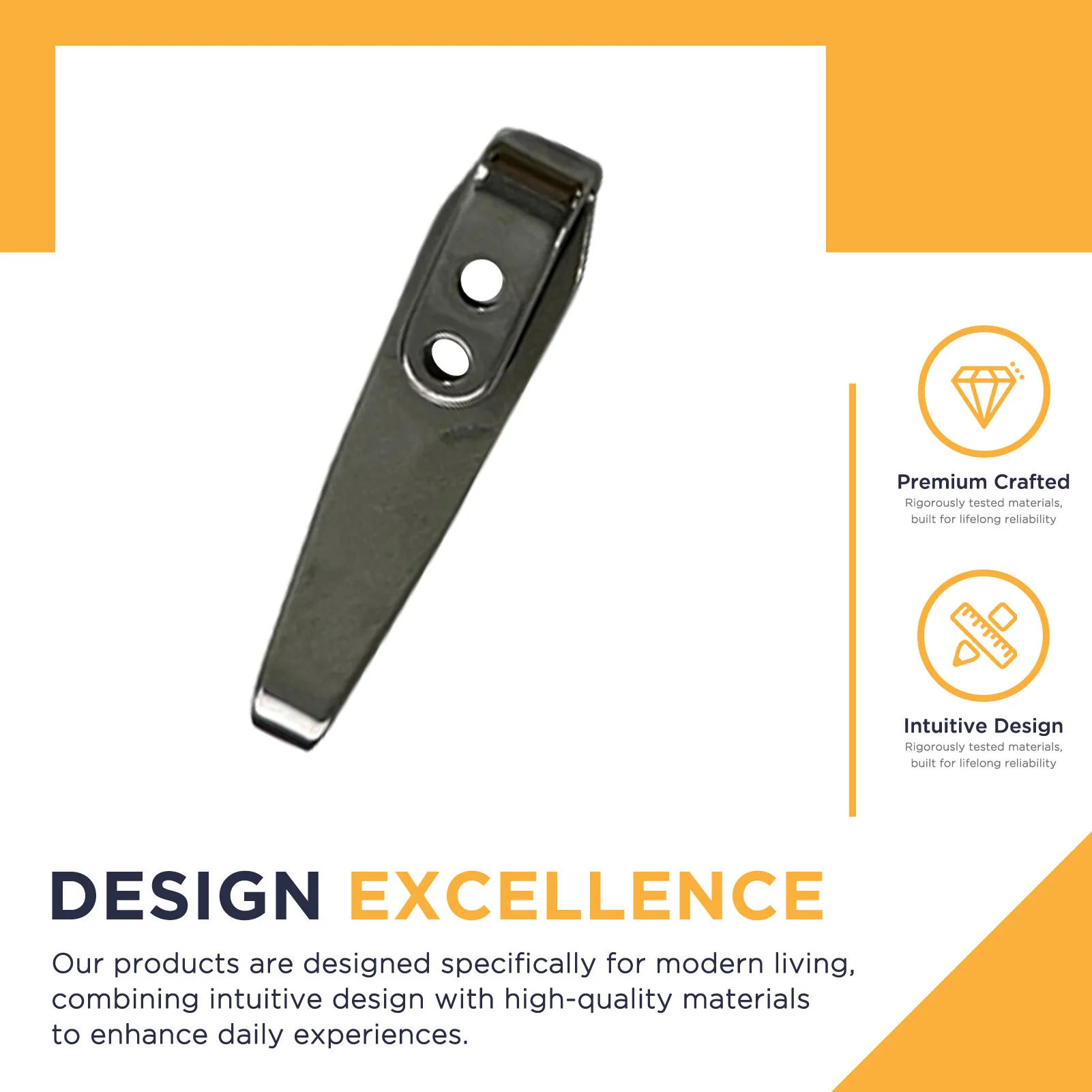Folding Knife Pocket Clip Stainless Steel Replacement Back Clip DIY Knife Making Parts for EDC Tools Durable Hardware Kit
