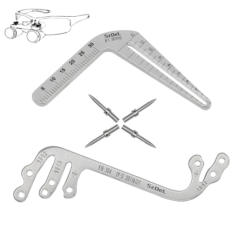 

Dental Implant Guide Oral Planting Drilling Positioning Ruler Dentistry Instruments Angle Ruler Double-sided with Scale