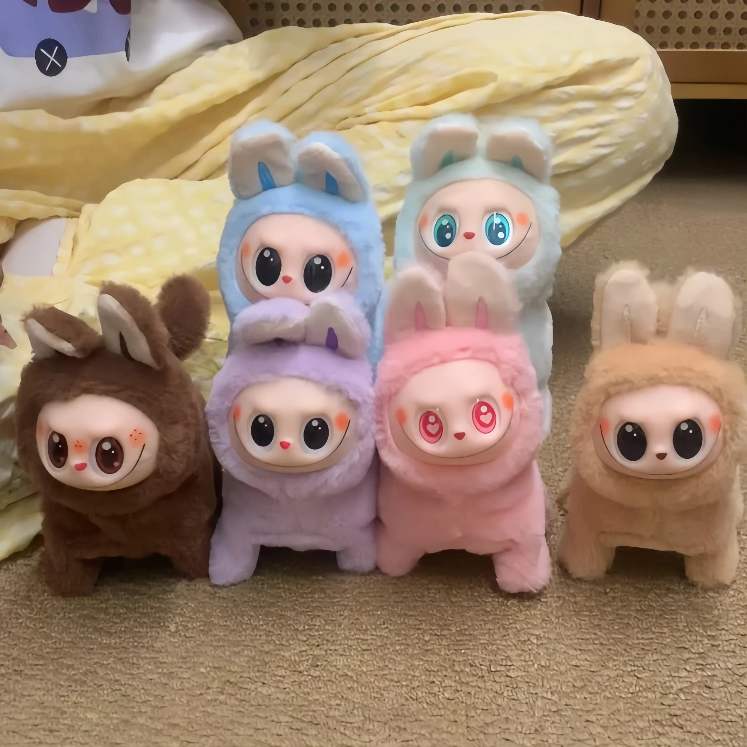 

Cute Labubu Toy Dog Labugo Glowing Electric Dog Handmade Toys Labubu Ride Can Sing And Move Gift Aa Battery Random eye color