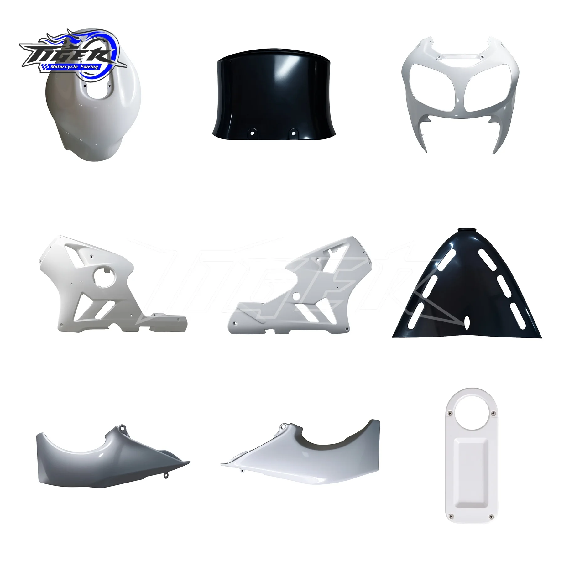 

OEM Style Motorcycle Fairings for Kawasaki ZX 12R 00 01 Carbon painted look Injection Fairing Kit