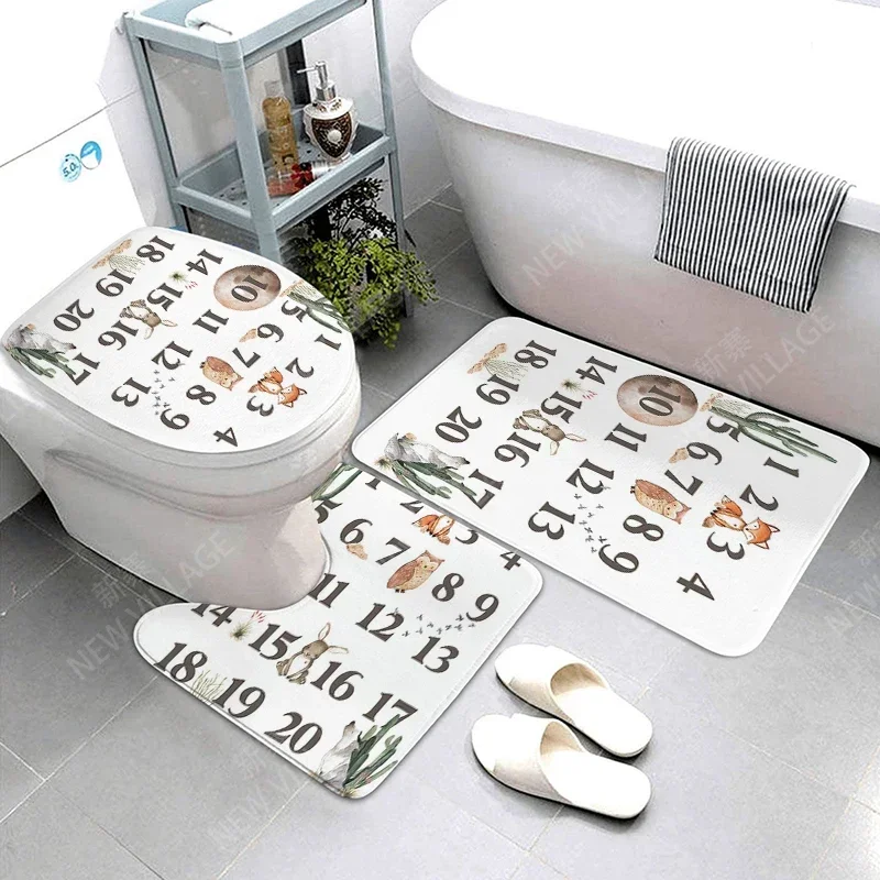 Anti-slip Bath Mat plant Bathroom Rug Shower Mat Decorative Absorbent Foot Mat Entrance Bathtub toilet rug boho Nordic leaf