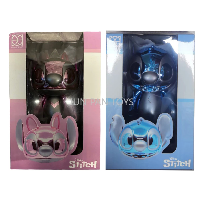 Disney Stitch 129 Angel 128 Stitch B Hoopy Chrome Version Classic Cartoon Action Figure Boy Children's Toys Collections Gift 1pc