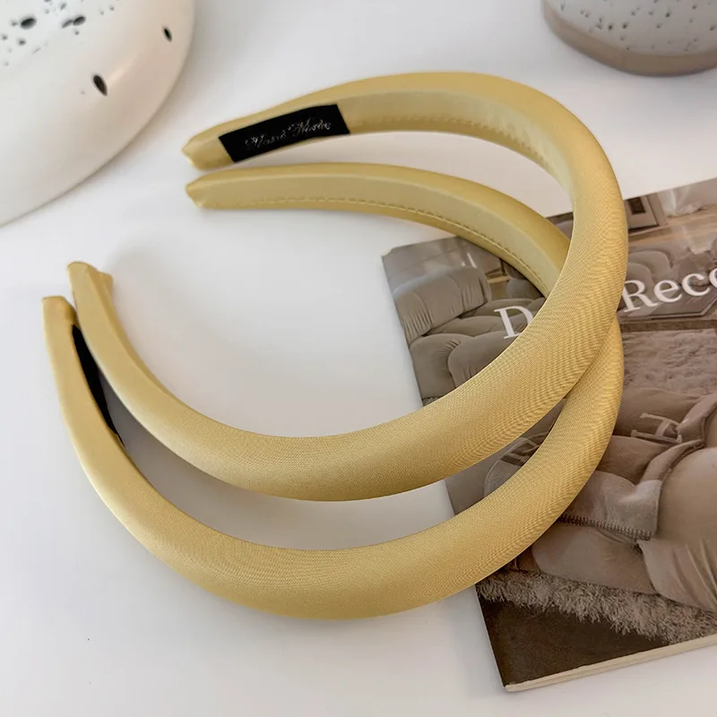 Retro Yellow Sponge Headband for Woman Fashion Temperament Hair Hoop Wash Face Hair Band Female Versatile Hair Accessories Gift