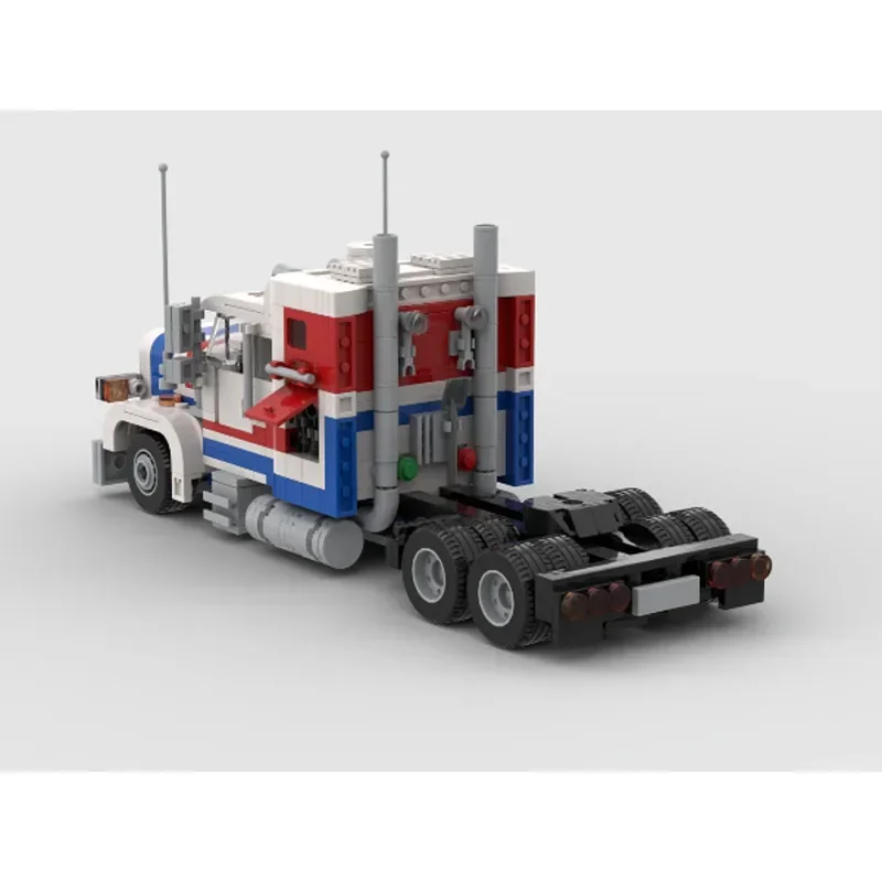 

MOC-155042 New Classic Goods Semi-Trailer Truck Model 752 Parts MOC Creative Boy Children's Birthday Building Block Toy