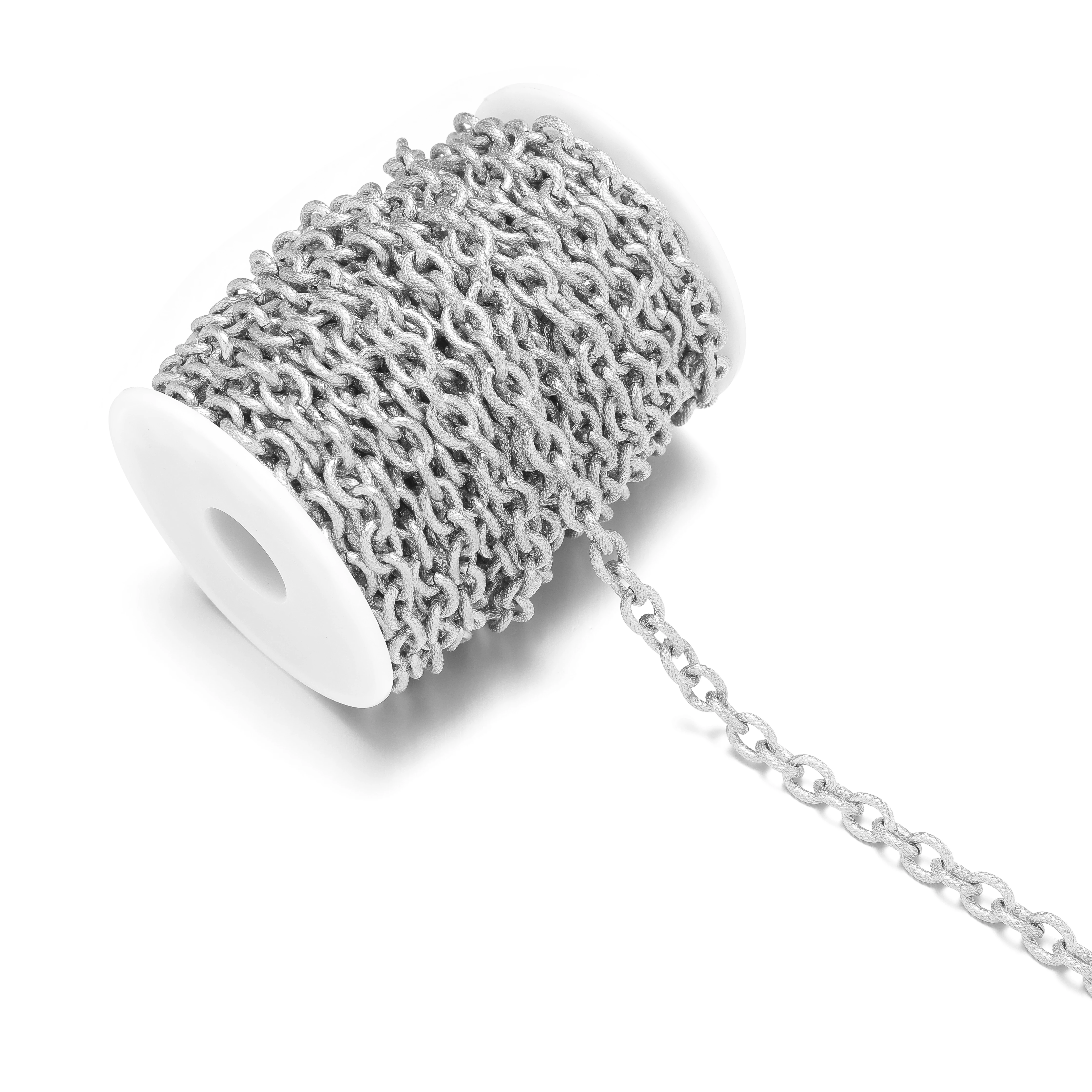 1 Meter Stainless Steel 8mm Width Gold Color Chunky Chain Textured Punk Choker Necklace for DIY Jewelry Making Findings Crafts