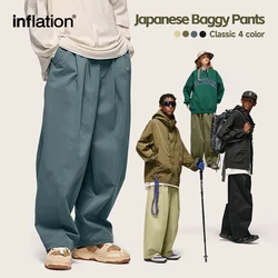 INFLATION Mens Japanese Trousers 2023 Autumn Fashion Loose Fit Pants Unisex Harajuku Lantern Trousers Dropshipping