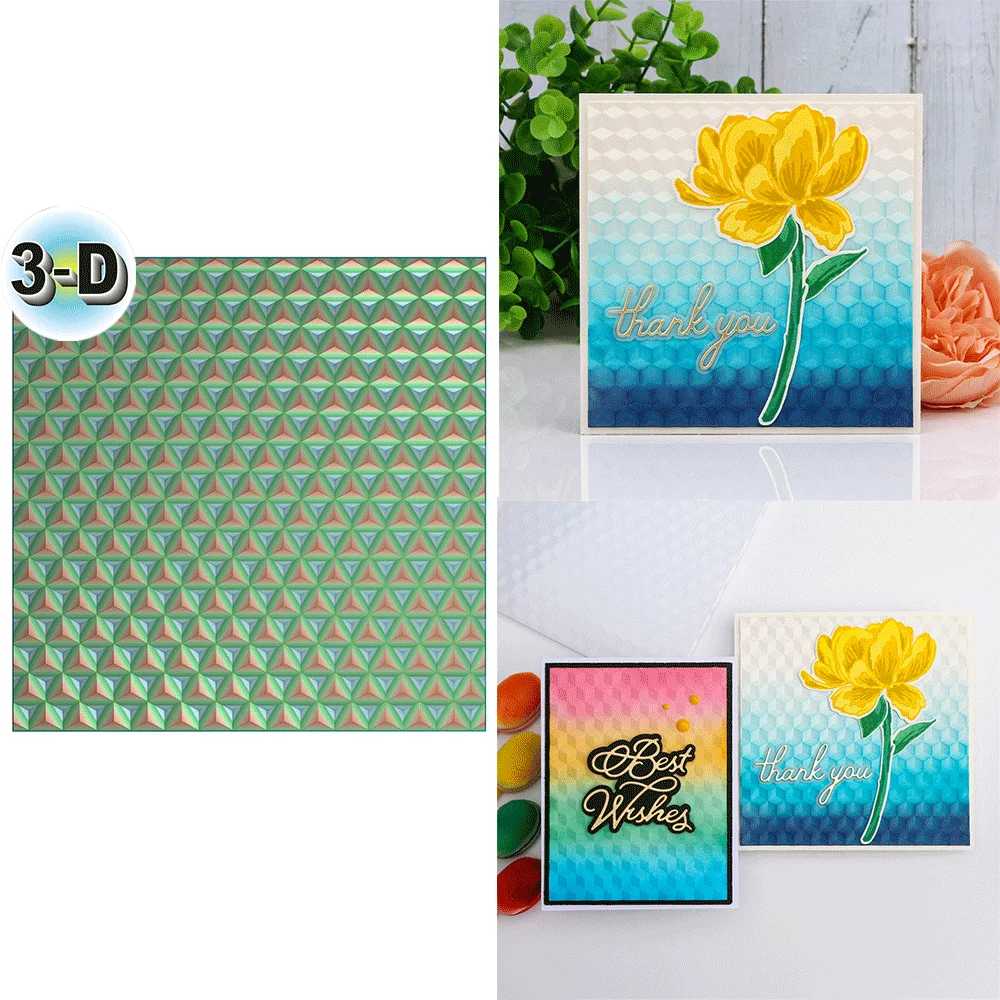 Sweet Pea Meadow 3D Embossing Folder for Card Making & Scrapbooking - Durable Plastic, Easy Embossing - Perfect 2025 Hot
