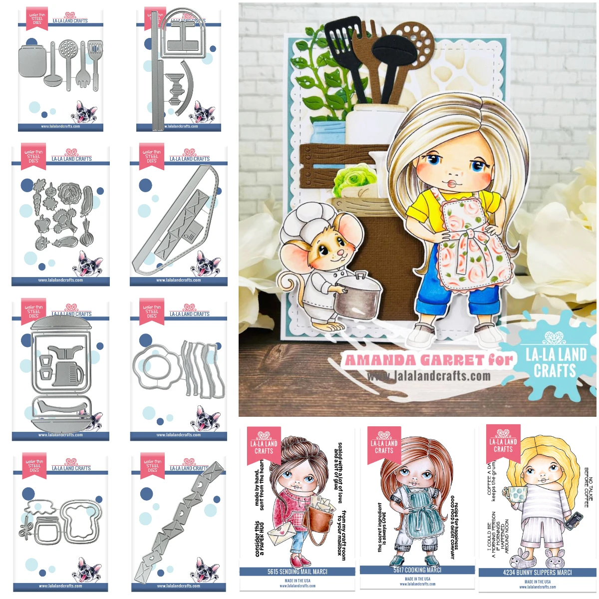 Cooking Utensils Cooking Marci Metal Cutting Dies And Clear Stamps Template DIY Scrapbook Album Paper Card Decoration Embossing