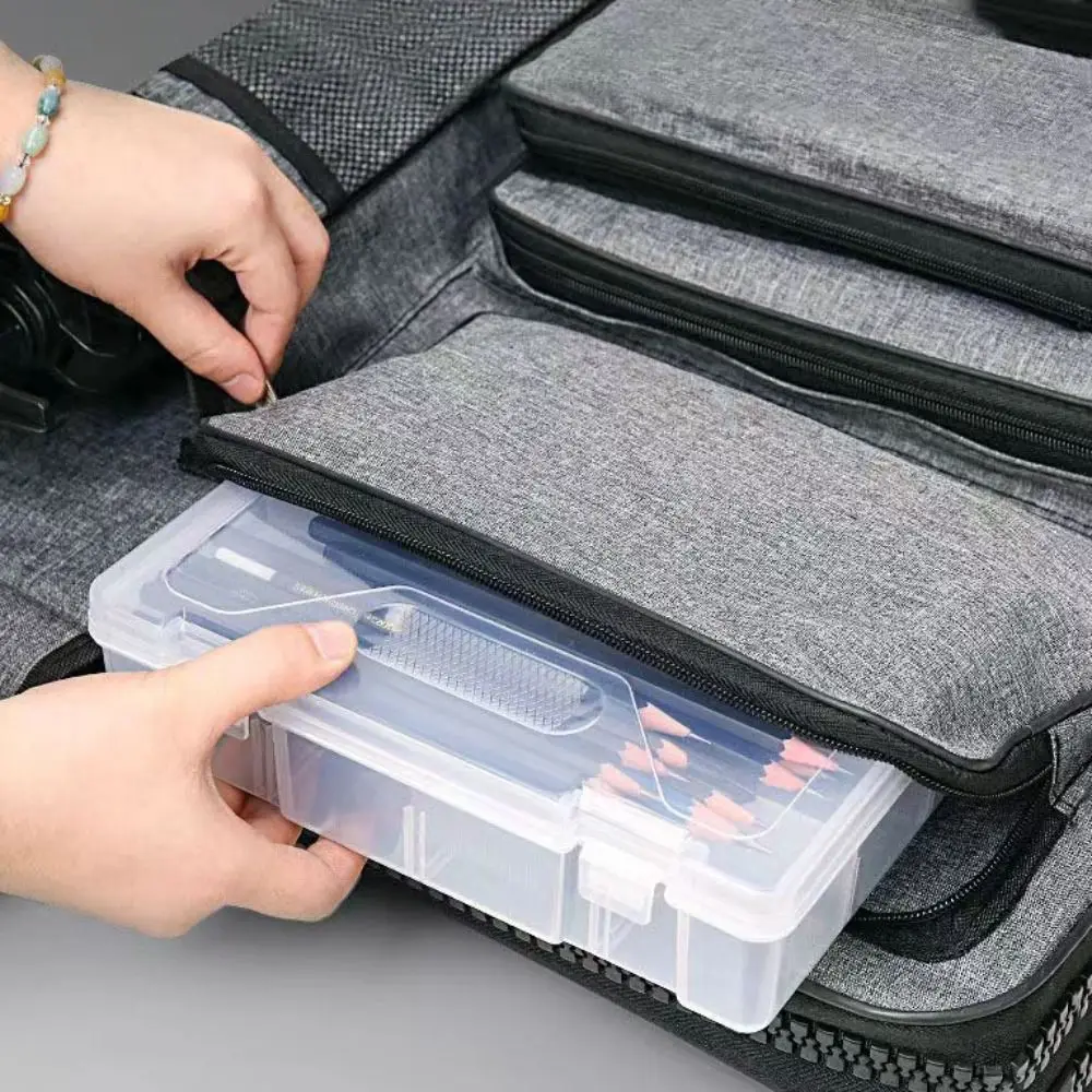 Portable Canvas Sketching Tools Art Bag Large Capacity Waterproof Sketch Storage Bag Durable Artist Canvas Backpack Students