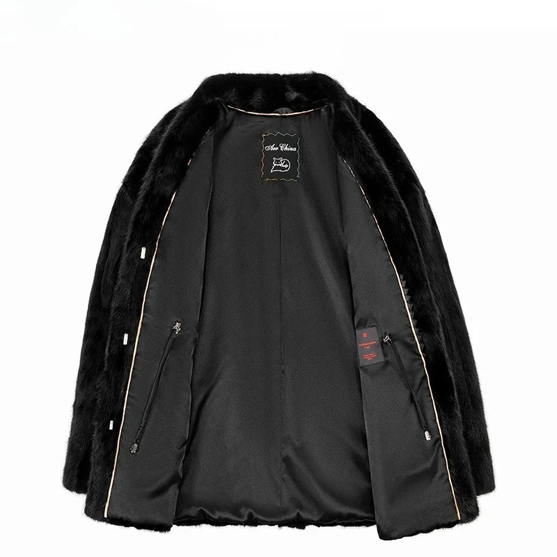 Femmes de luxe manteau de fourrure de vison manteaux de fourrure véritable pour femme nouveau dans les vêtements d'extérieur vestes d'hiver vêtements pour femmes 2025 Шуба Ж Döncud