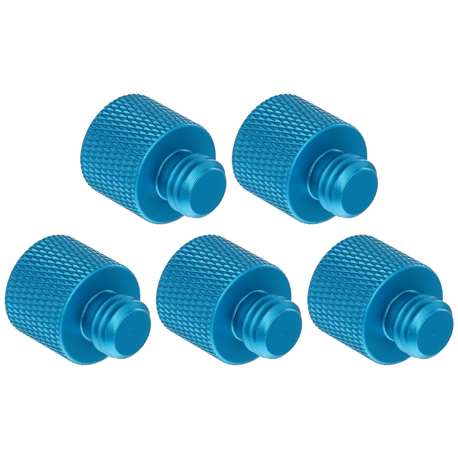 

5Pcs Conversion Screw Thread Adapter for Microphone Stand Camera Mount Durable Alloy NonSlip Knurled Finish Stable Installation