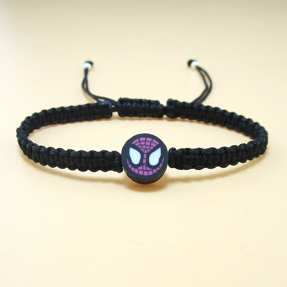 Disney Spider-man Woven Bracelet Super Comic Figures Captain Heros Bracelet Chain Party Jewelry Supplies Friends Birthday Gifts