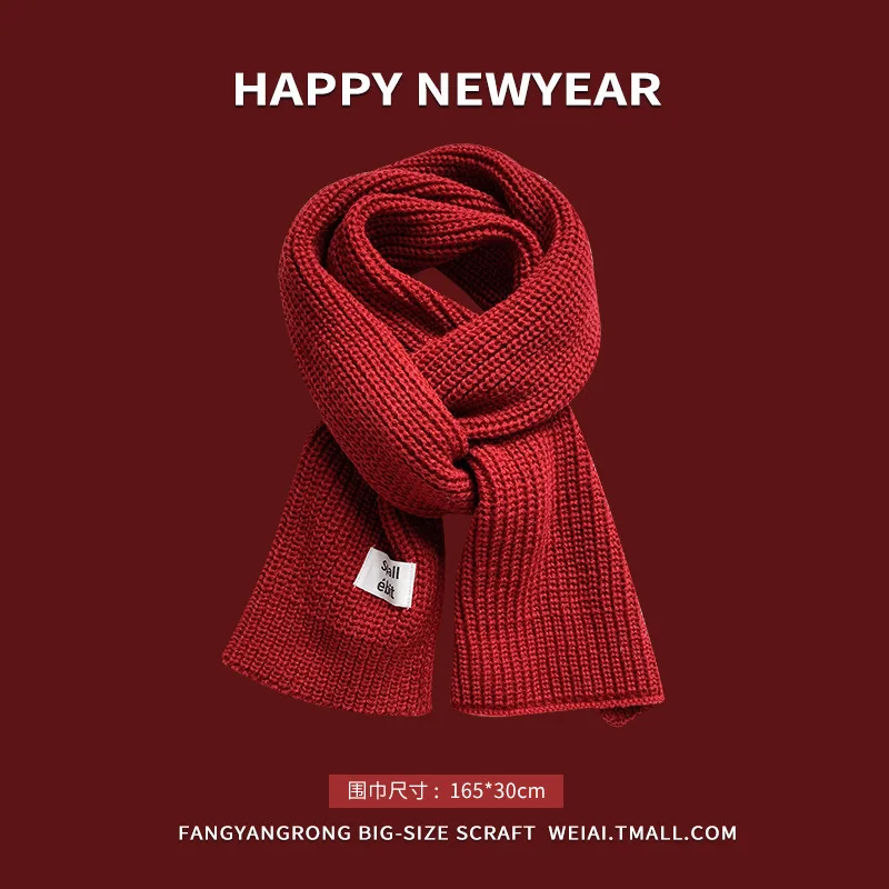 Merry Christmas gifts New Year Red scarf knitted Scarf Deer Elk Plaid Scarfs Printed Snowflake Warm Soft Long Wrap Shawl