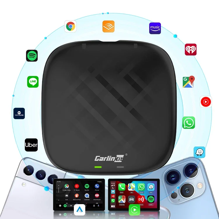 

Carlink TBOX S MINI 4G+64GB Running Memory Android 13 Car Play Dongle Ai Box Video for Car Gps Multimedia Screen Carplay