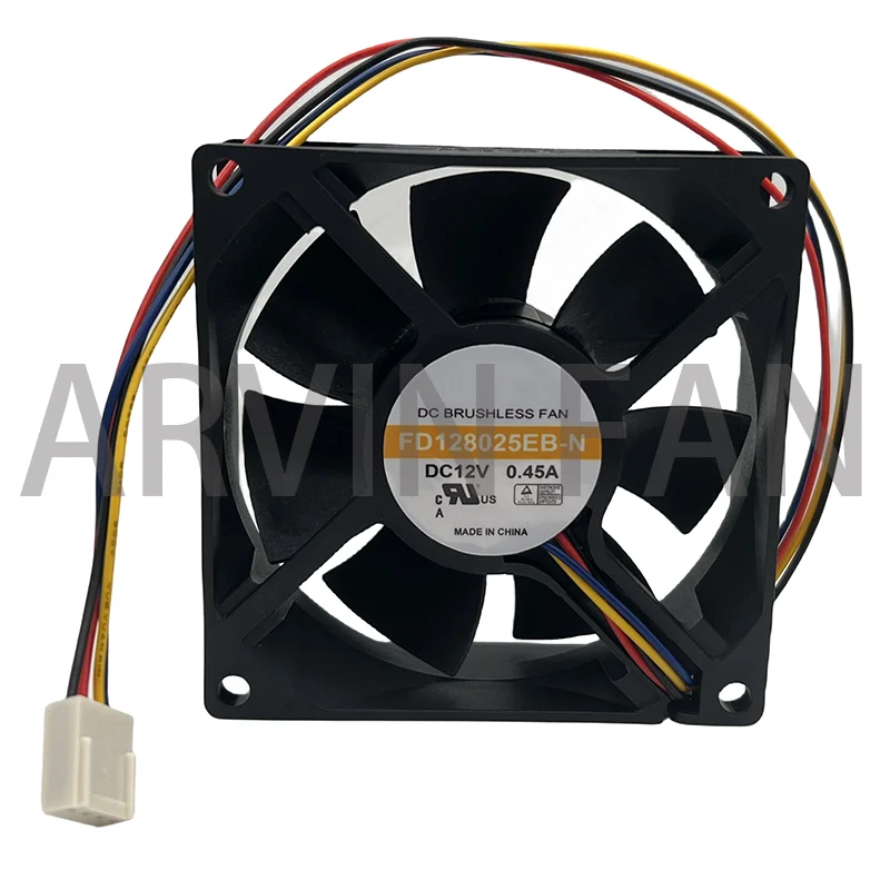 Imagem -02 - Ventilador de Refrigeração Original para Refrigerar Brandnew Fd128025eb-n 8cm 8025 80 mm 12v 0.45a