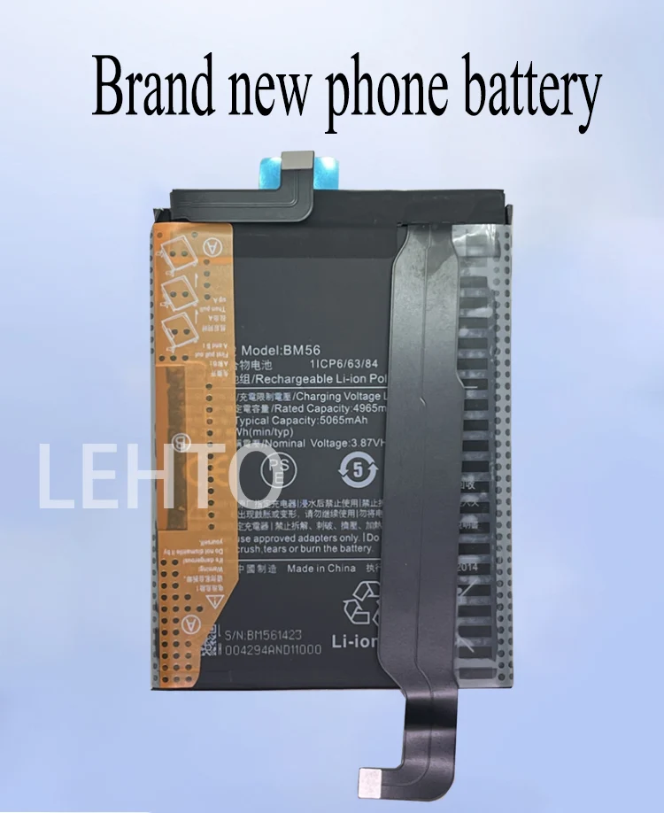 100% New Original BM56 Battery For XIAOMI POCO F3 GT/Redmi K40 Phone Replacement  Bateria