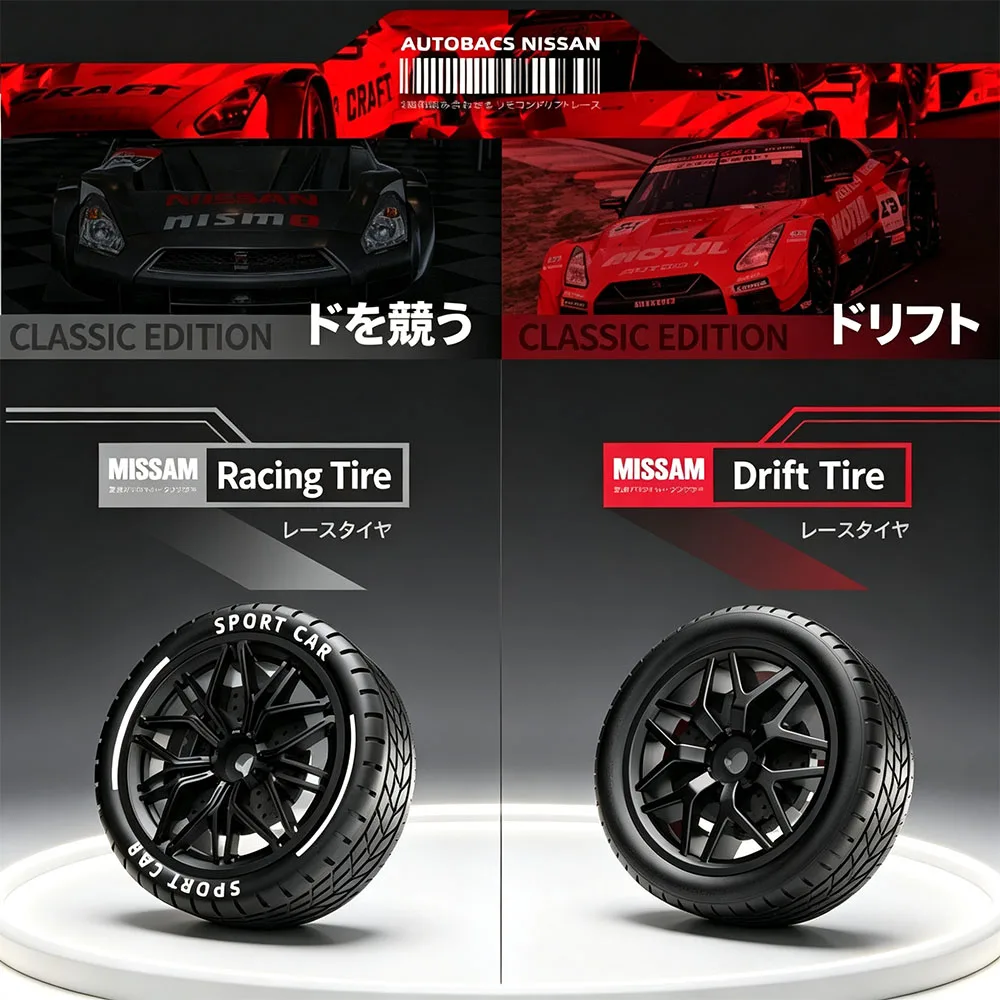 2.4G Remote Control Racing Car 1:24 Scale 4WD High Speed Drift RC Car 20KM/H Replaceable Tires Electric Hobby Toy for Boys Gifts