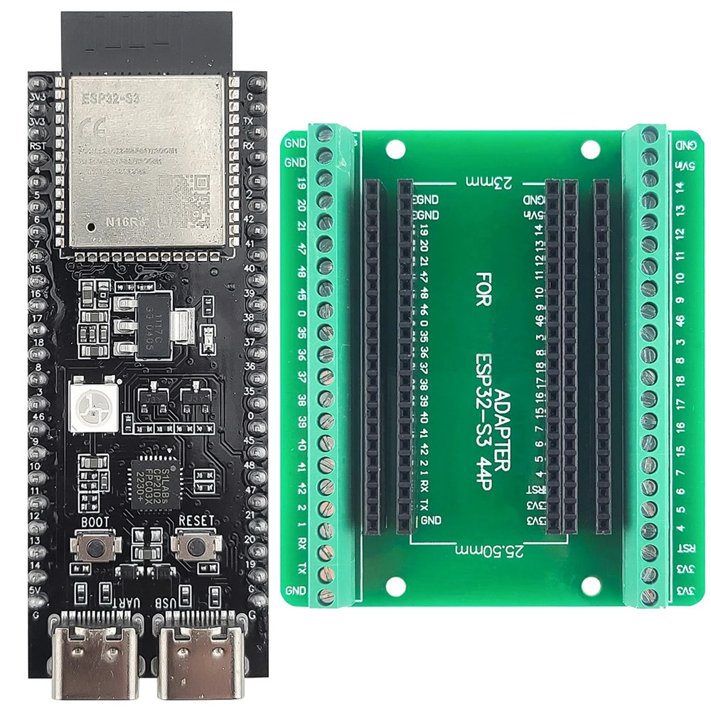 ESP32 S3 Development Board with Expansion Adapter 2.4G Wifi Module for Arduino 8MB PSRAM N16R8 CP2102 Type-C ESP32-S3-DevKitC-1