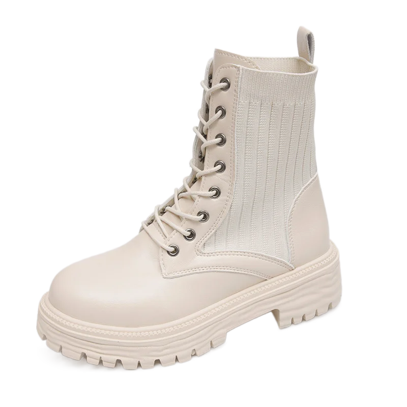 

Зимние теплые короткие плюшевые ботильоны, женские модные армейские ботинки на платформе со шнуровкой на молнии, женские удобные ботинки из искусственной кожи на низком каблуке Botas Mujer