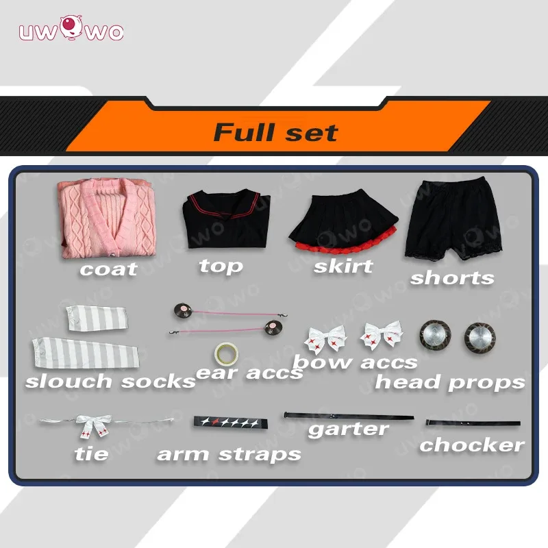 qq28LQUWOWO Collab-Serie: Spiel Zenless Zone Zero ZZZ Ukinami Yuzuha Cosplay-Kostüm mit Tasche Halloween C