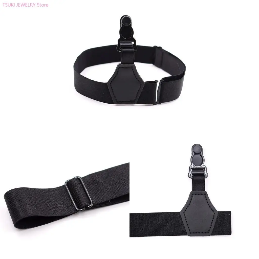 62ke-調節可能な男性靴下シングルアヒル口ガーターサスペンダーブレースクリップベルトホールドアップ