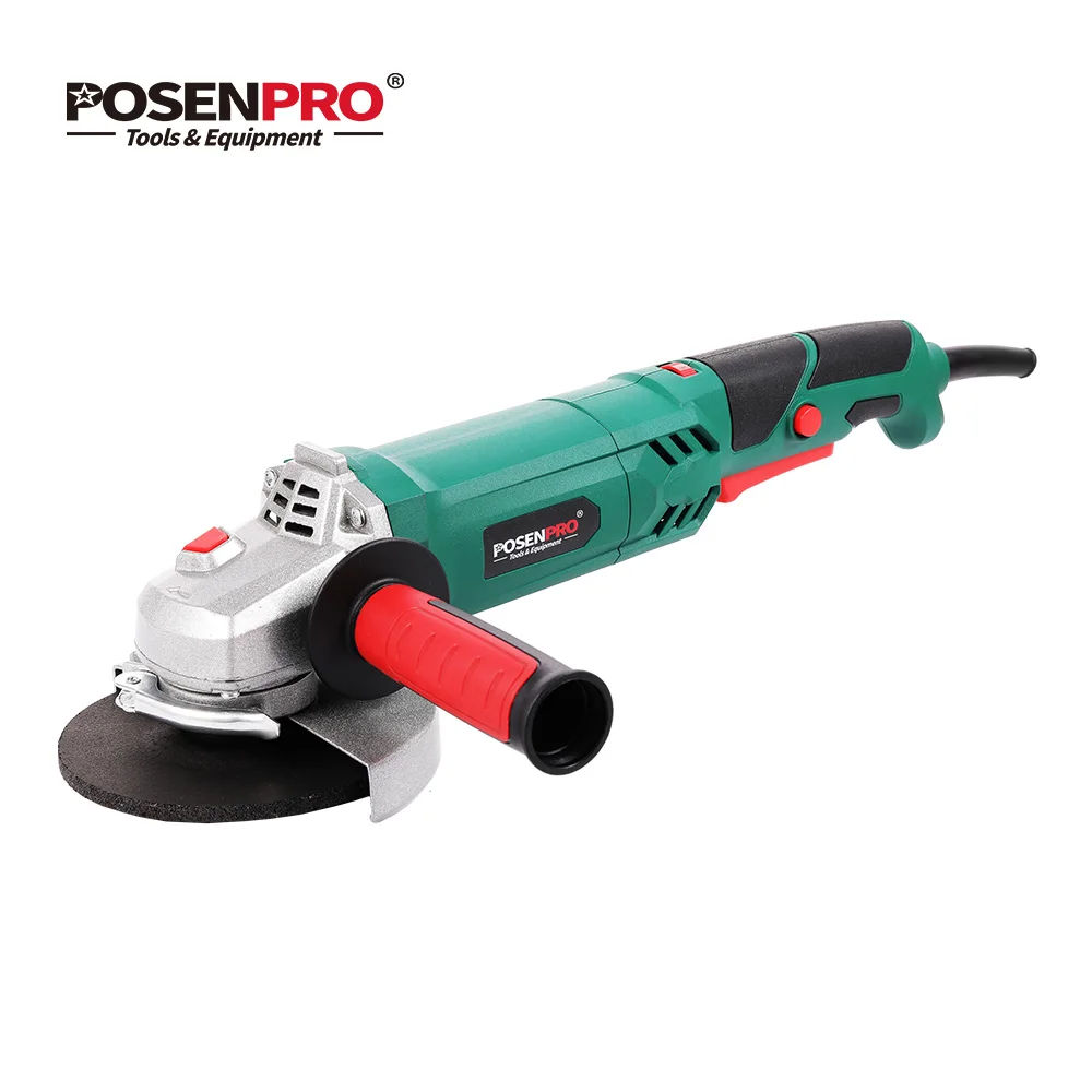 125mm Electric Angle Grinder 1100W 6 Speed Control Variable Speed Toolless Guard Cutting Grinding Metal Stone POSENPRO