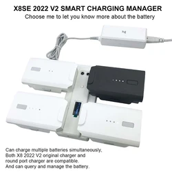 For FIMI X8 SE 2022 V2 Drone Battery Multi-Function Fast Charger Smart Charging Manager Charging Hub Maintenance Accessories Kit