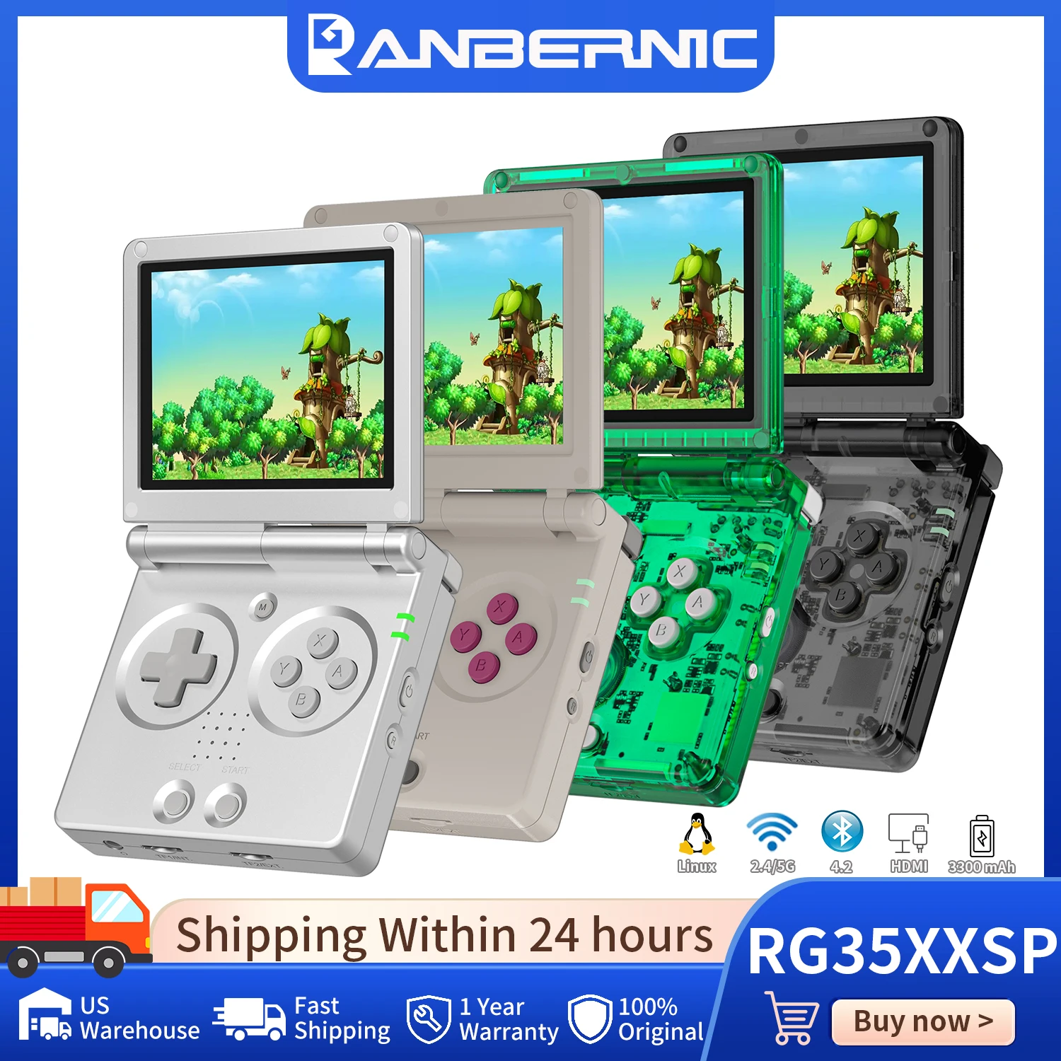 Retro Gaming Com - Console de jeu portable rétro Anbernic