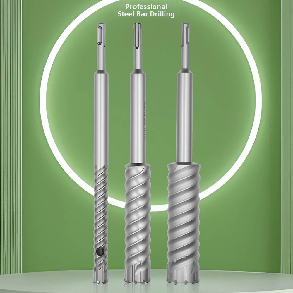 

1 шт., режущая дрель со стальным стержнем с круглой ручкой для сверления бетона, гранита, электрические ударные дрели, аксессуары для электроинструментов