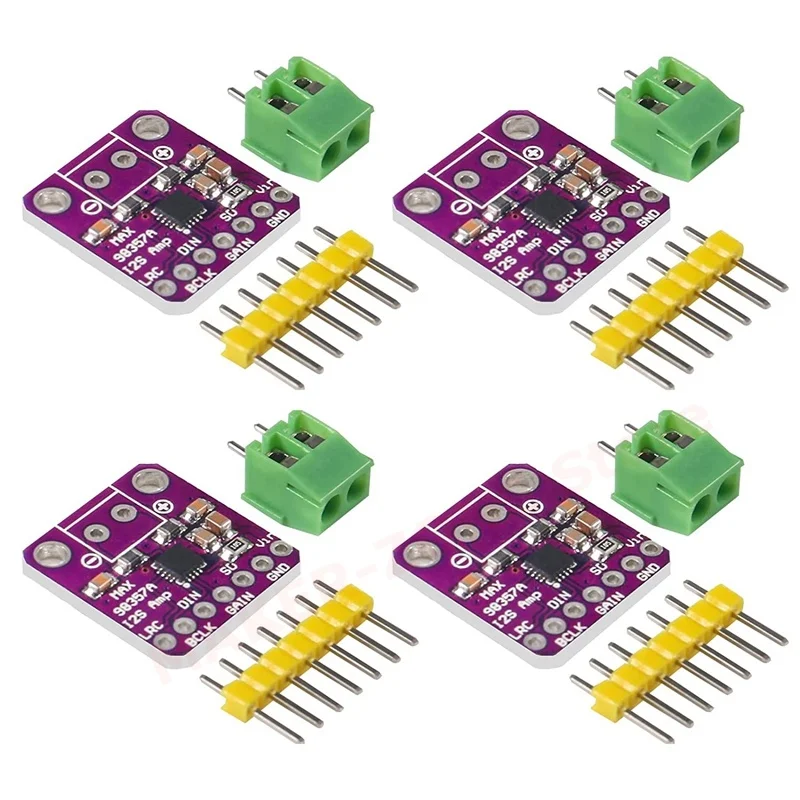 4Pcs Max98357 I2S 3W Audio Amplifier Breakout Interface I2s Dac Decoder Module Class D Filterless Audio Board