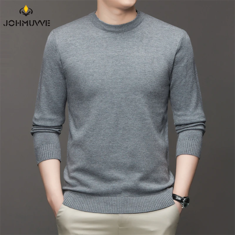 7 Colour Men\'s High Neck Long Sleeved Solid Color Sweater Soft Warm and Comfortable Top with a Base