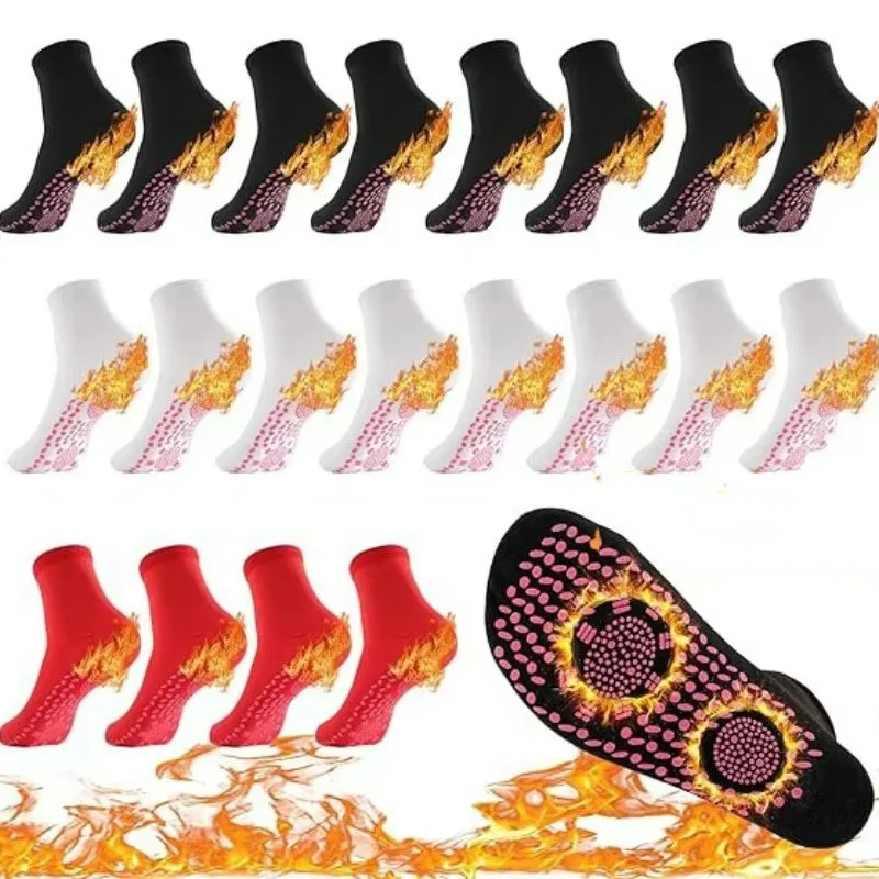 

1/2/3/4 пары унисекс зимних теплых самонагревающихся лечебных носков для снятия боли, для активного отдыха, от холода, магнитные компрессионные чулки для мужчин/женщин