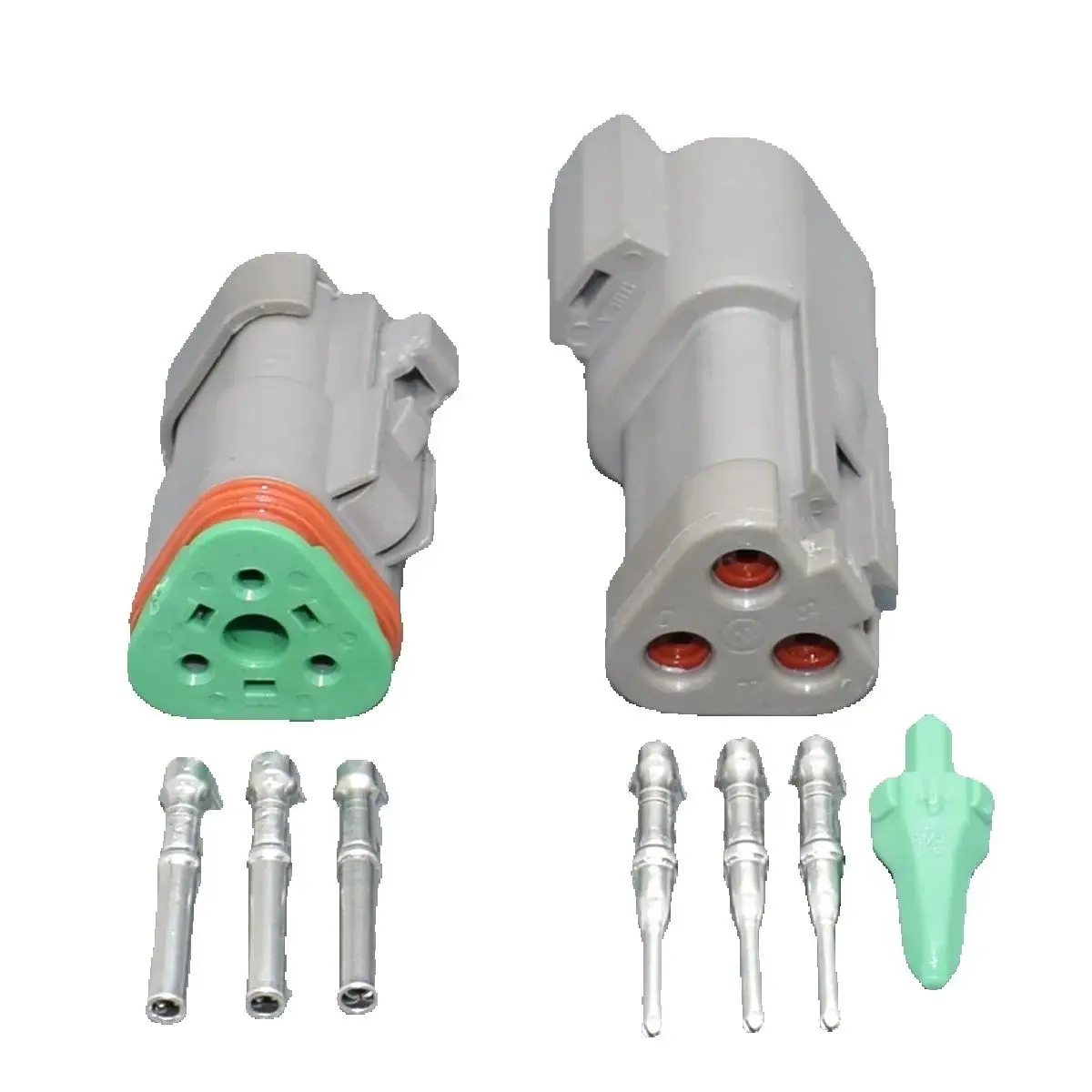 shhworldsea 3pin DT04-3P-E003 3-hole type connector male and female butt plug with flat tail cover with terminal DT06-3S-E003