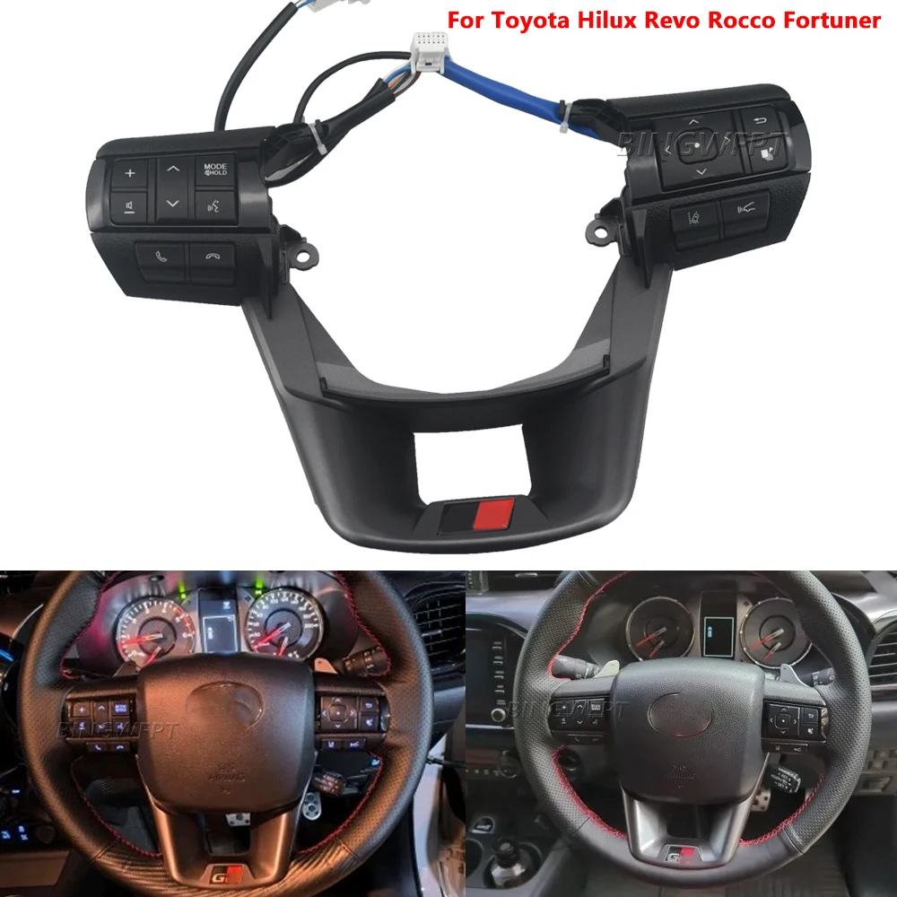 For Toyota Hilux Revo Rocco Fortuner 2015-2020 84250-0K320 84250-0K320-C1 Multifunction Steering Wheel Control Switch