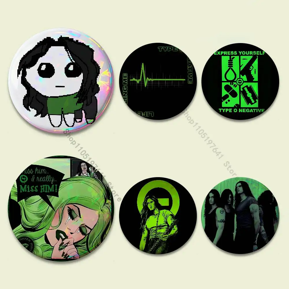 

T-Type O N-NegativeS Badges Button Round Creative Pin Brooch Badge Bag Decor Fans Collect Friends Gifts
