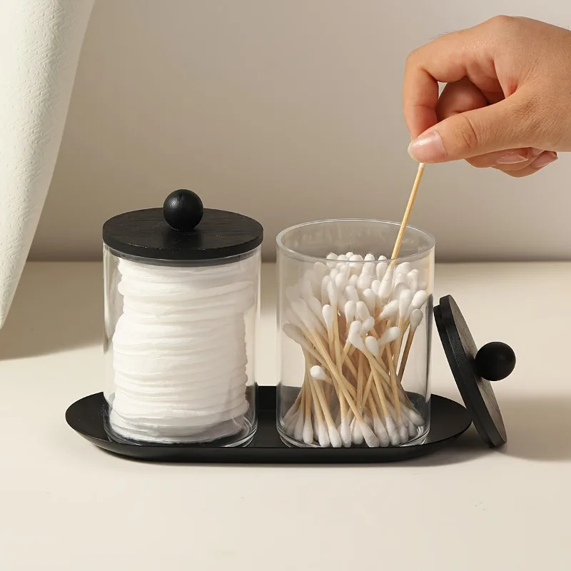 conjunto-de-3-pecas-pote-de-armazenamento-redondo-transparente-de-plastico-grosso-para-cotonetes-com-tampa-e-bandeja-preta-suporte-para-algodao-de-maquiagem-para-mesa-de-penteadeira