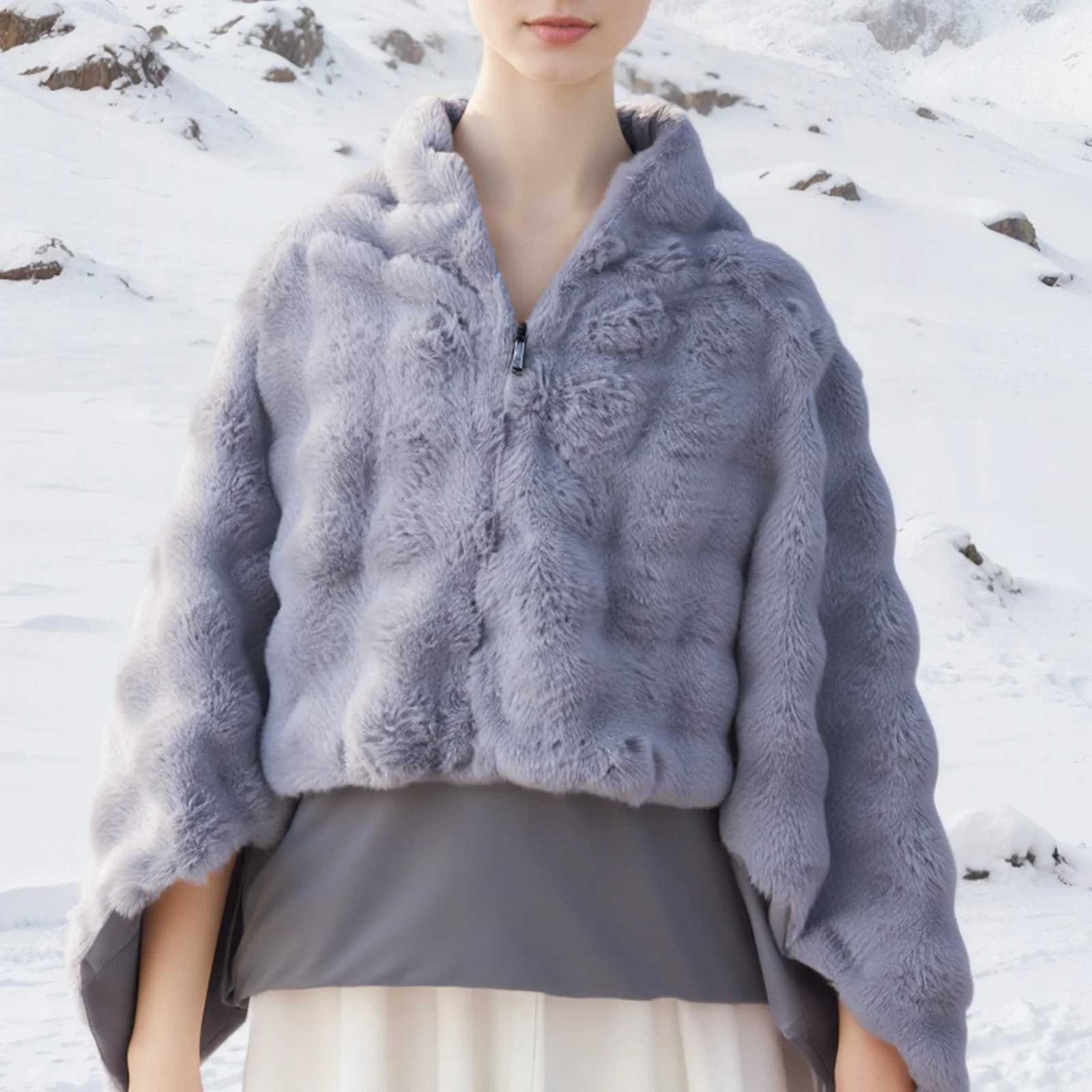 

Heated Shawl Wraps Detachable Soft Zipper Shawl Double-Sided Electric Thermal Blanket for Travel Work Camping