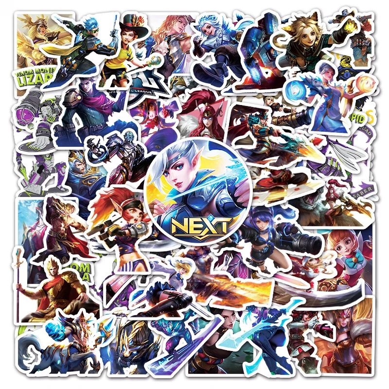 50/30/10PCS Mobile Legends: Bang Bang Popular Game Peripheral Graffiti Creative Luggage Phone Laptop Self-adhesive Stickers