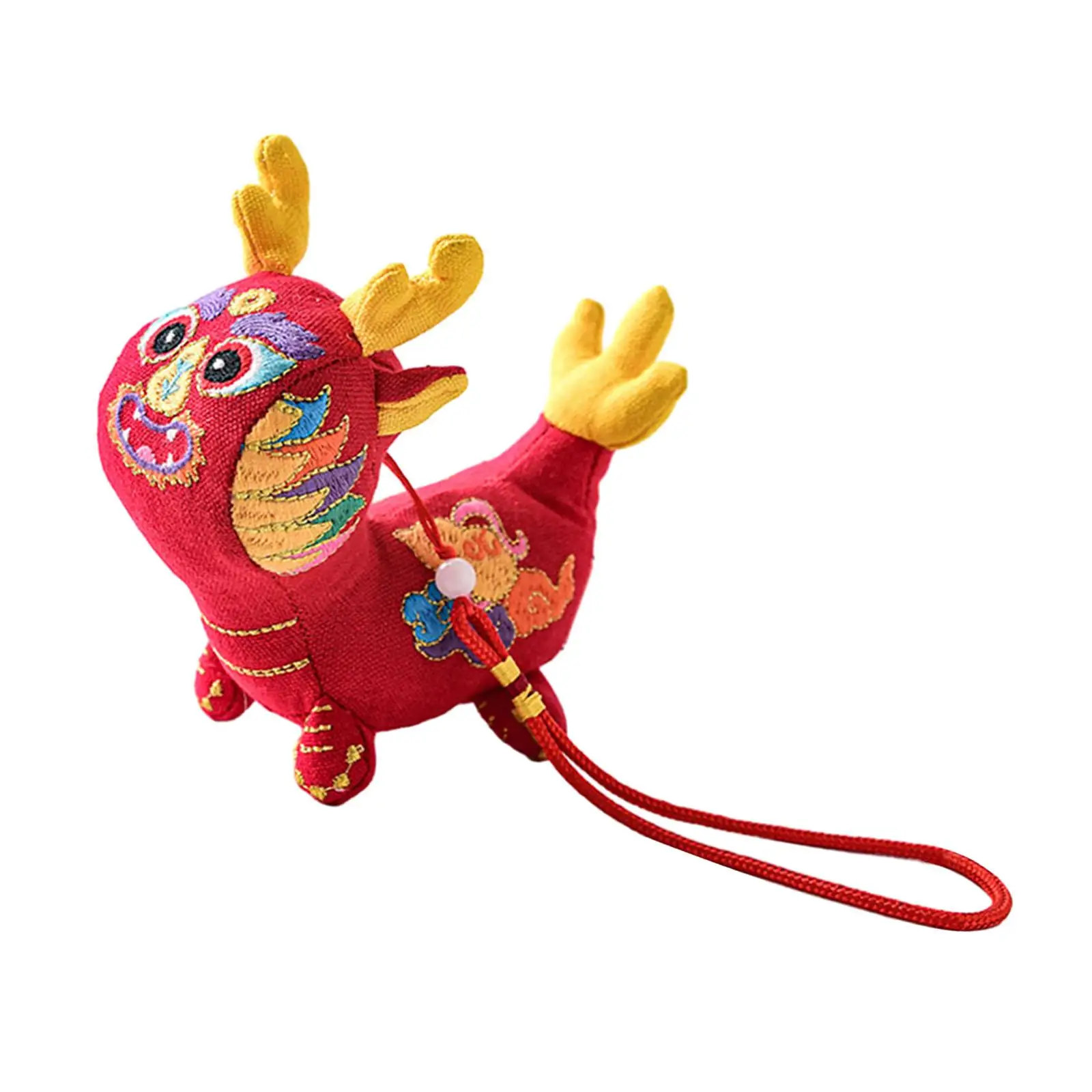 New Year Dragon Stuffed Animal Toys Mascot 3D Chinese Dragon Plush Toys for Spring Party Favors Birthday Gift Souvenir Festival