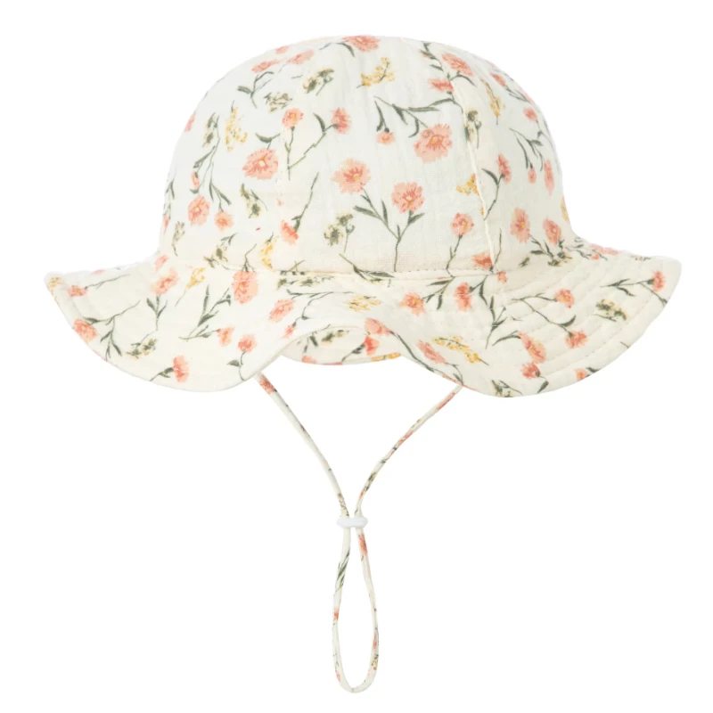 Sombrero panamá para niños, verano Otoño, gorra de pescador para niñas y niños, sombrero para el sol para bebés de playa, sombrero de cubo UV de algodón para exteriores para niños