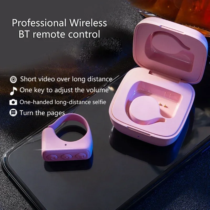 Controle Remoto Anel Fingertip Flipping Video Controller, Automático Page Turner, Telefone móvel, Compatível com Bluetooth, Tik Tok