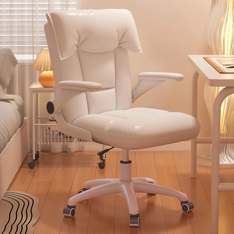 팔걸이 접이식 회전 컴퓨터 의자 인체공학적 사무용 의자 넓은 좌석 작업 학습용 현대적인 스틸 다리 홈 게이밍 책상 의자