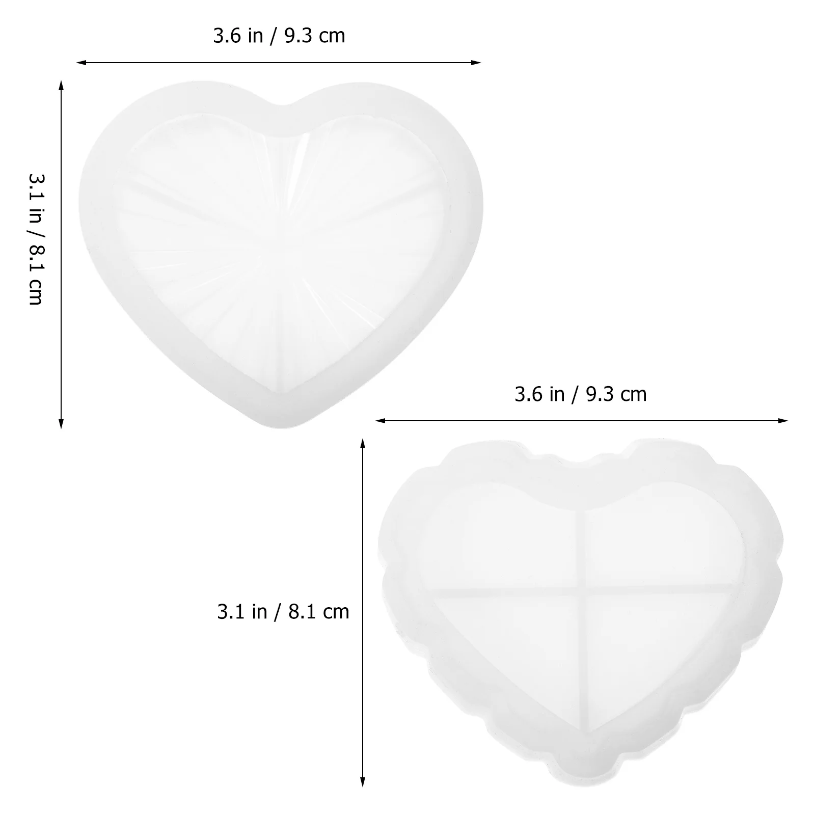 

1Set Silicone Jewelry Box Mold DIY Heart Storage Container Casting Mold for Crafts Epoxy Projects Home Office Decor Gift