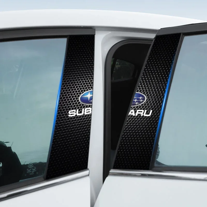 2 قطعة عمود مركز السيارة المضادة للخدش حامي الأفلام ملصقات قطع غيار السيارات لسوبارو فورستر SG SJ SH Crosstrek ليجاسي تريبيكا XV #5