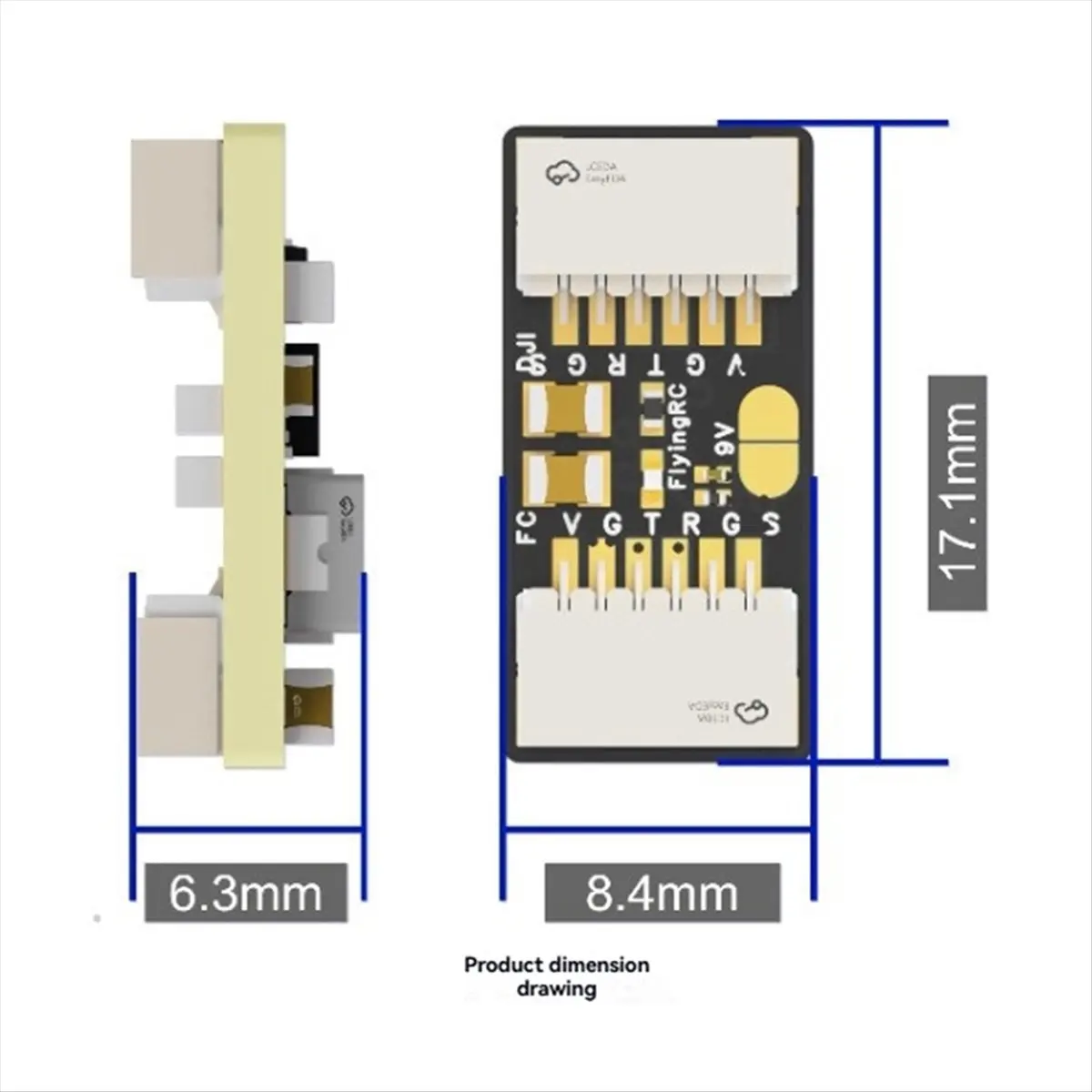 Mini BEC Step-Down Regulator Module 2-6S for O4/O4 PRO/O3 Video Image Transmission