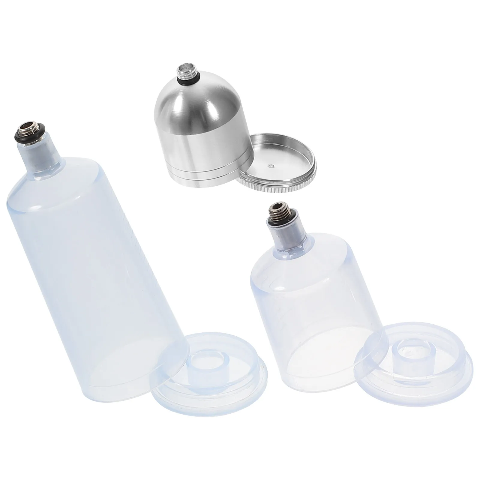 3Pcs Glass Airbrush Paint Bottles Dispenser Container for Paint Storage Cake Decoration Nail Art Camouflage Glass Bottle