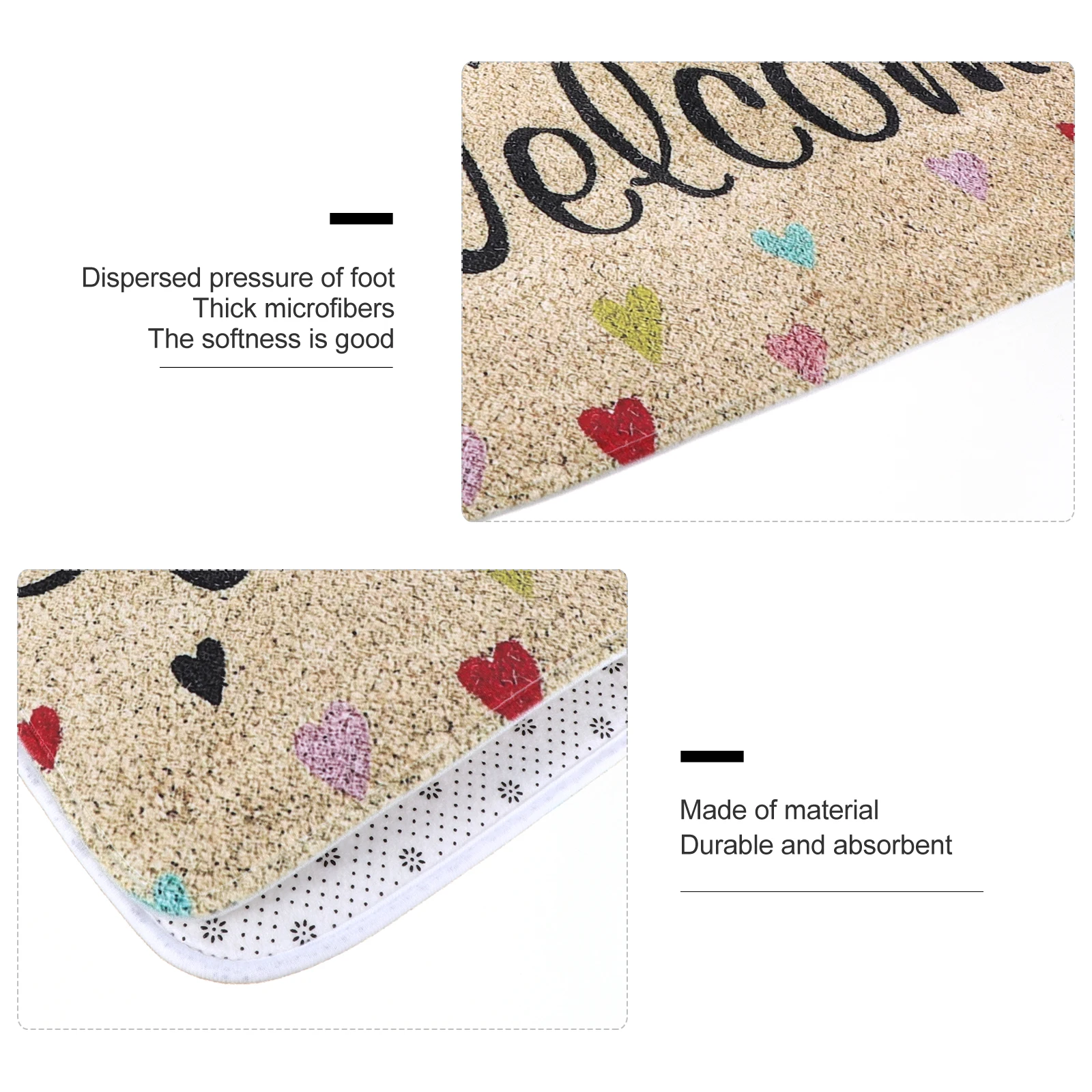 

Anti Skid Door Mat Bathroom Non slip Plastic Bottom Welcome Floor Mat Doormat Absorbent Microfiber Mats Home Kitchen Washroom