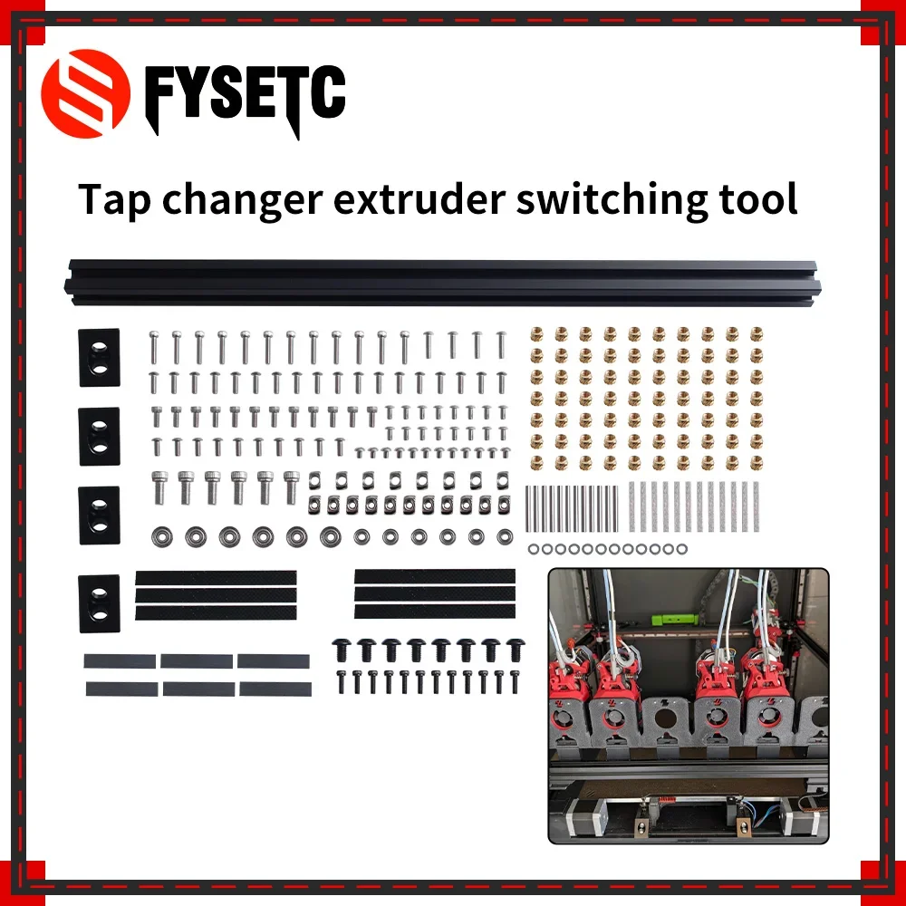 

Voron 2.4 350mm/300mm Tapchanger Extruder Switching Tool Hardware Kit Tool-changer Stealthburner Extruder Profiles & Fasteners