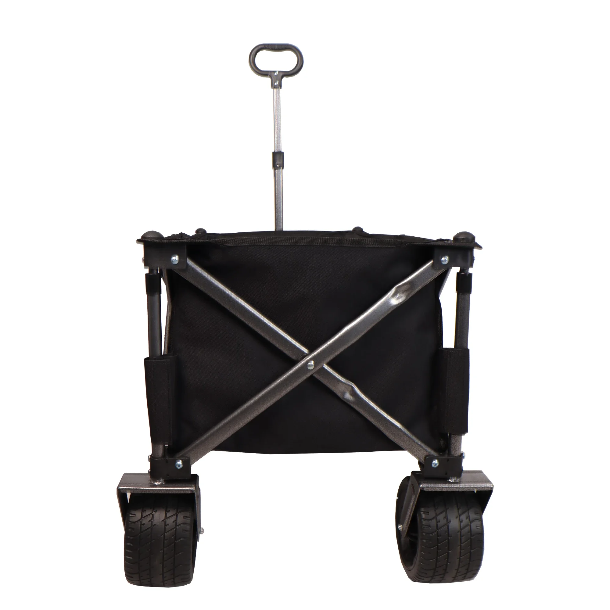 Carrito de playa práctico y resistente con asa ajustable y soporte para bebidas para compras, camping, jardín y exteriores